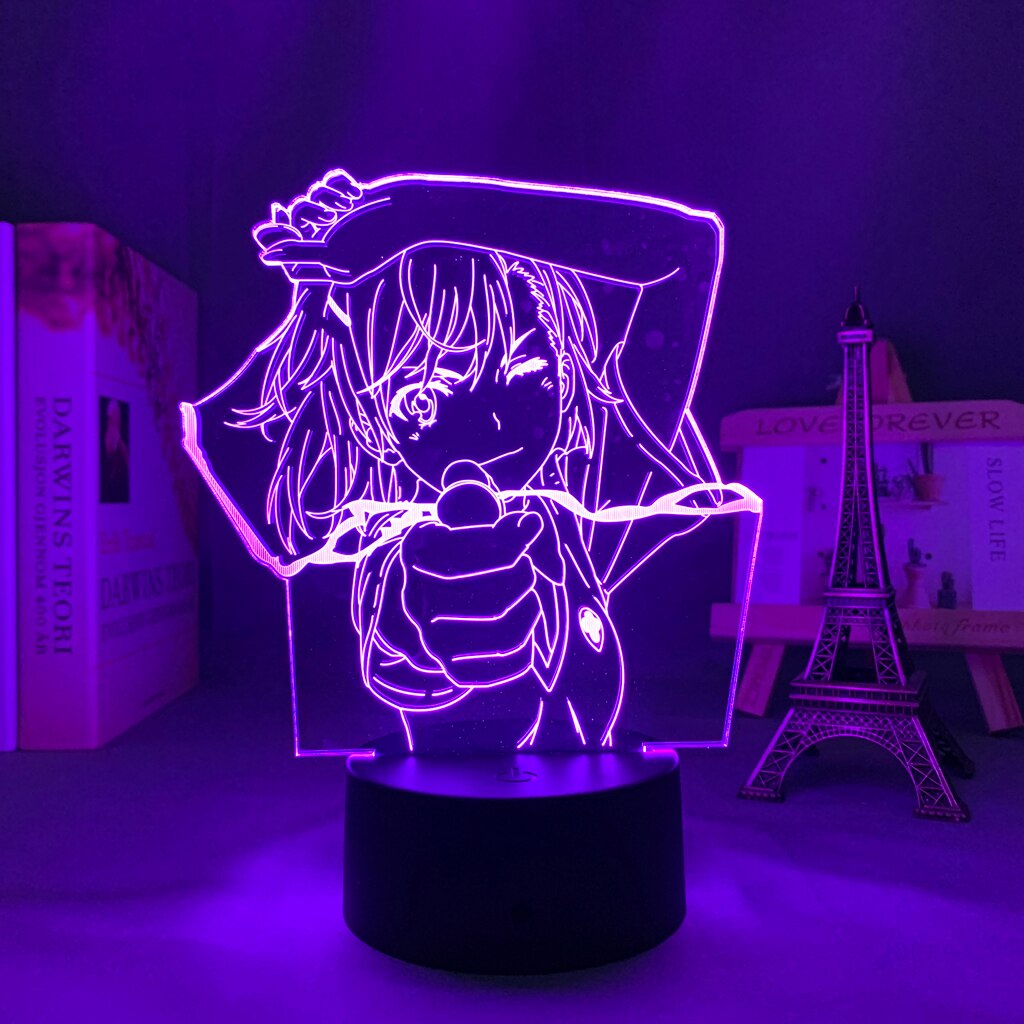 3d Led 램프 애니메이션 특정 과학 Railgun Misaka Mikoto 그림 침실 장식 Nightlight 생일 선물 밤 빛